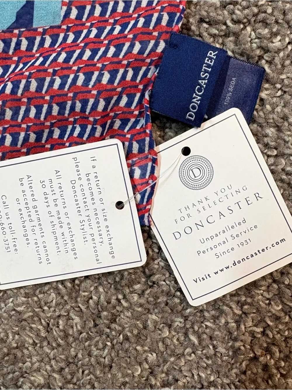 Doncaster long silk scarf.
